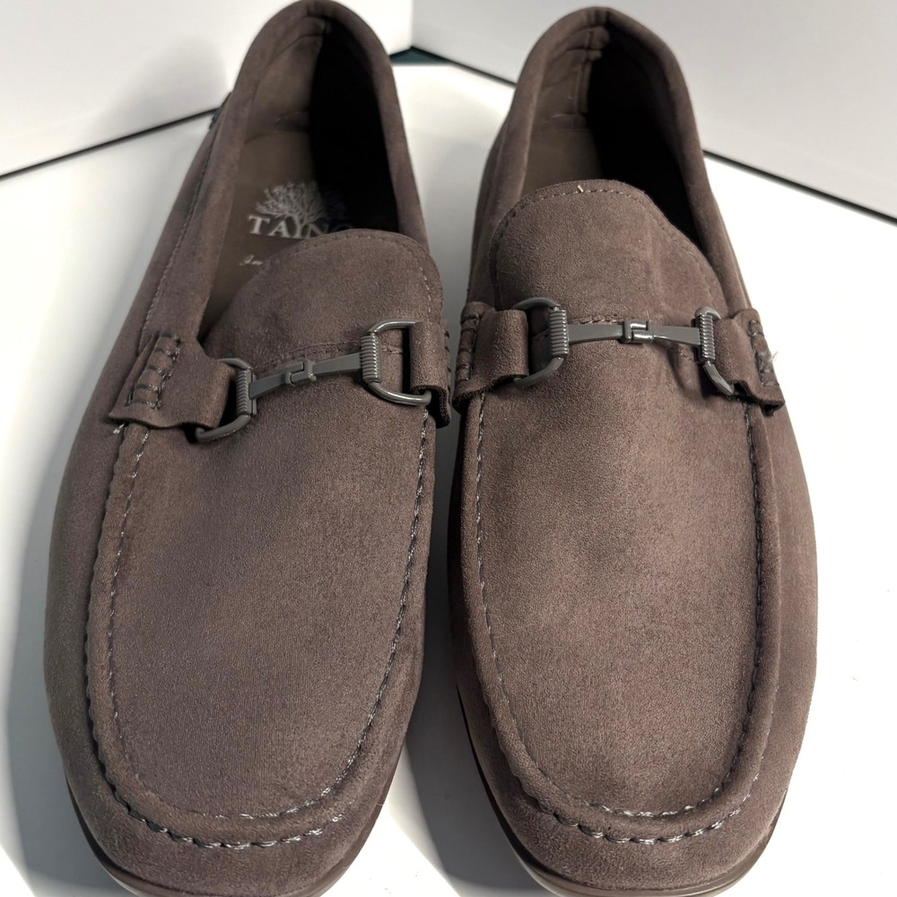 Tayno‎ Men's Dark Grey Suede Bit Loafers in Size